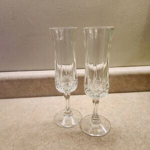 St. George Crystal USA Champagne Flutes Excellent Condition